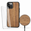 American Walnut bundle with wooden phone case, tempered glass screen protector and American Walnut wireless charger