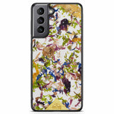 Samsung S21 Black Phone Case Crystal Meadow