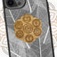 All Seven Chakra Yoga Symbol on Skeleton Leaves Material