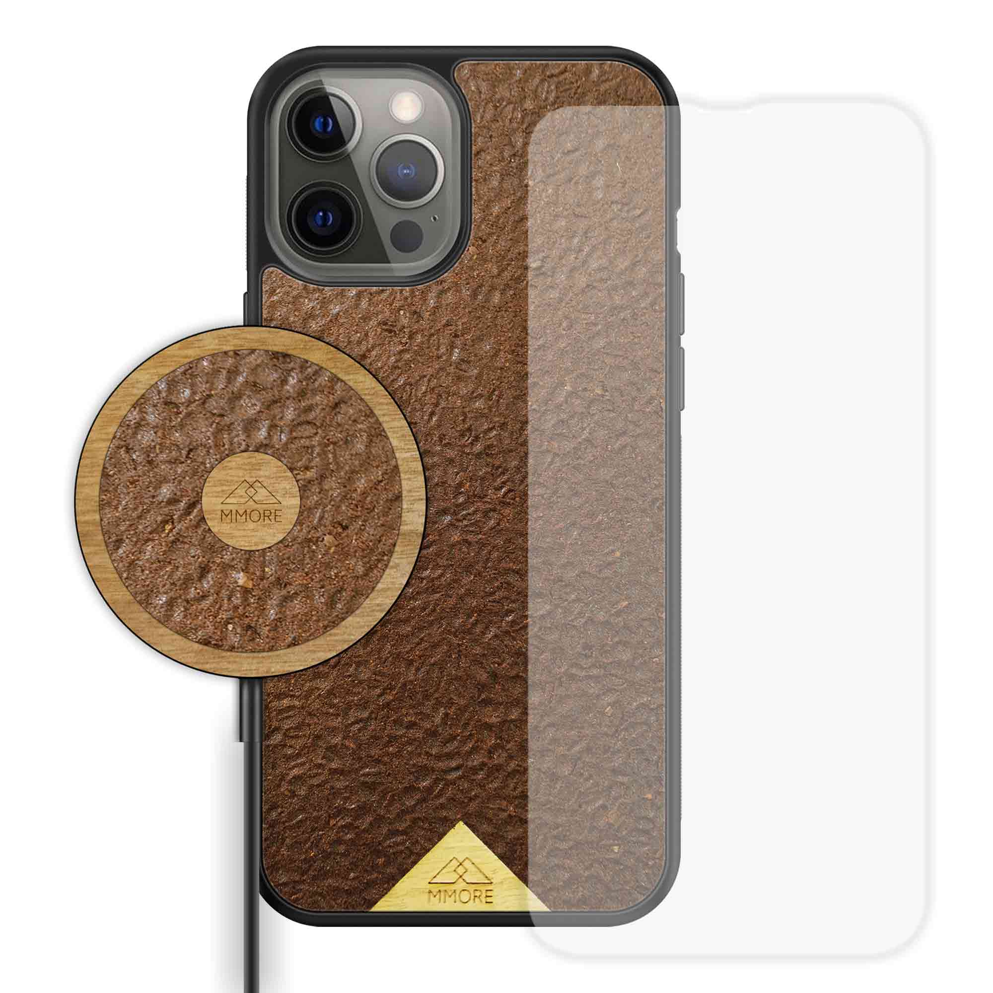 Coffee BUNDLE Phone Case+ Screen Protector + Coffee Wireless Charger