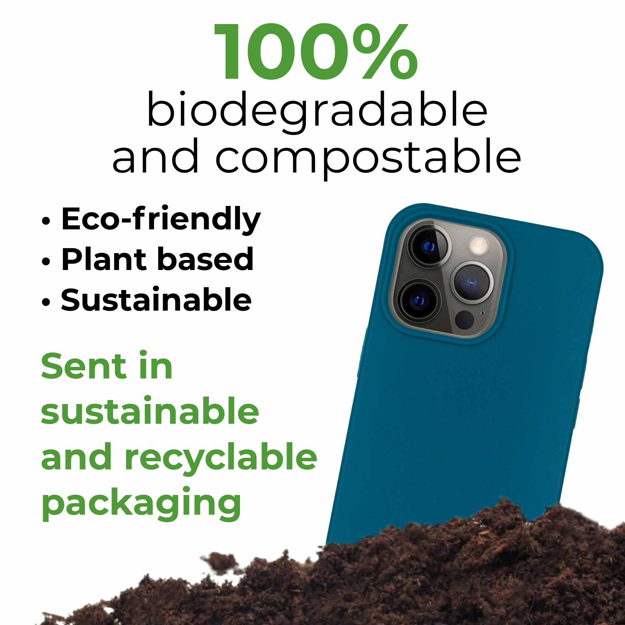 Funda para teléfono biodegradable - Azul Mar Profundo