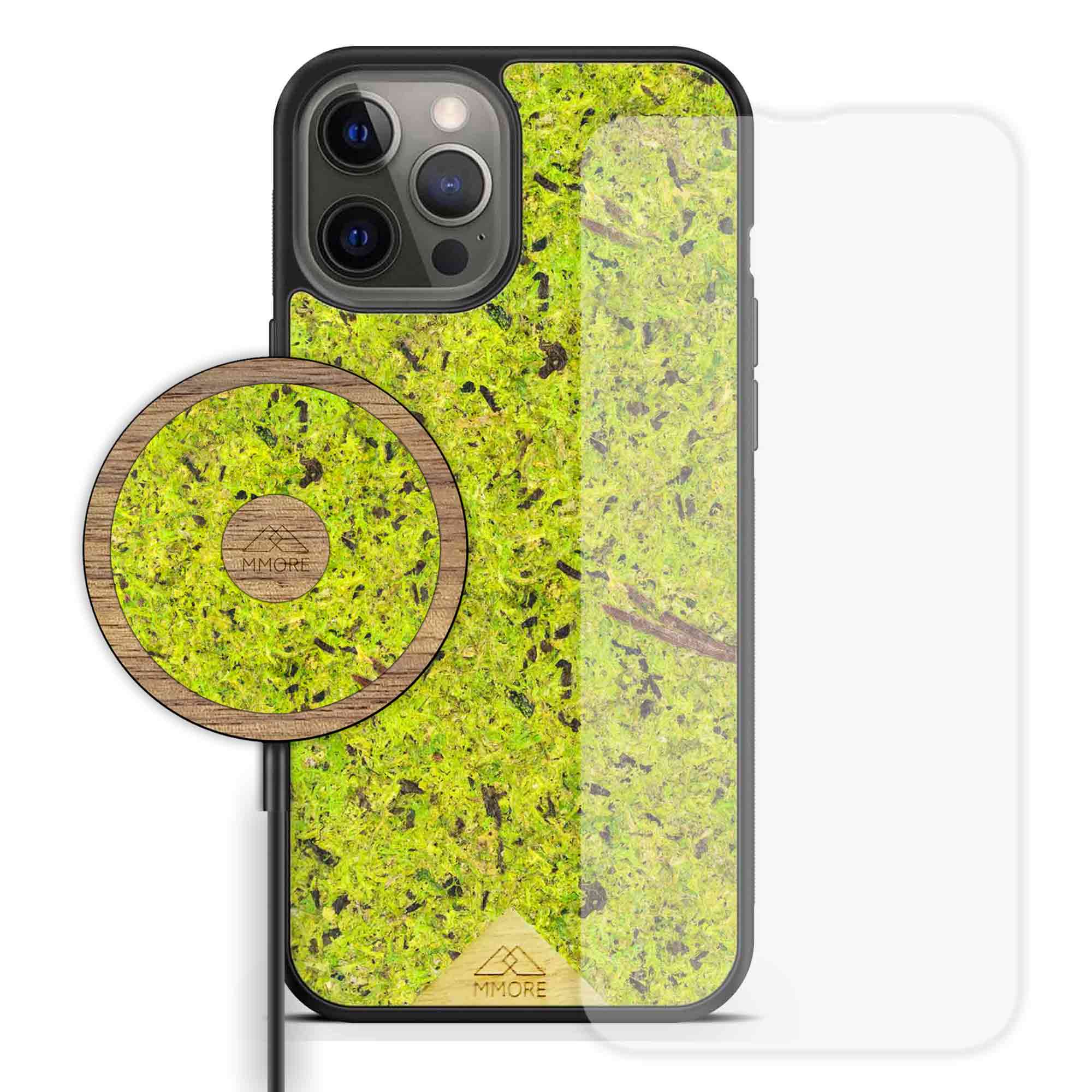 Forest Moss BUNDLE Phone Case + Screen Protector + Moss Wireless Charger Main image