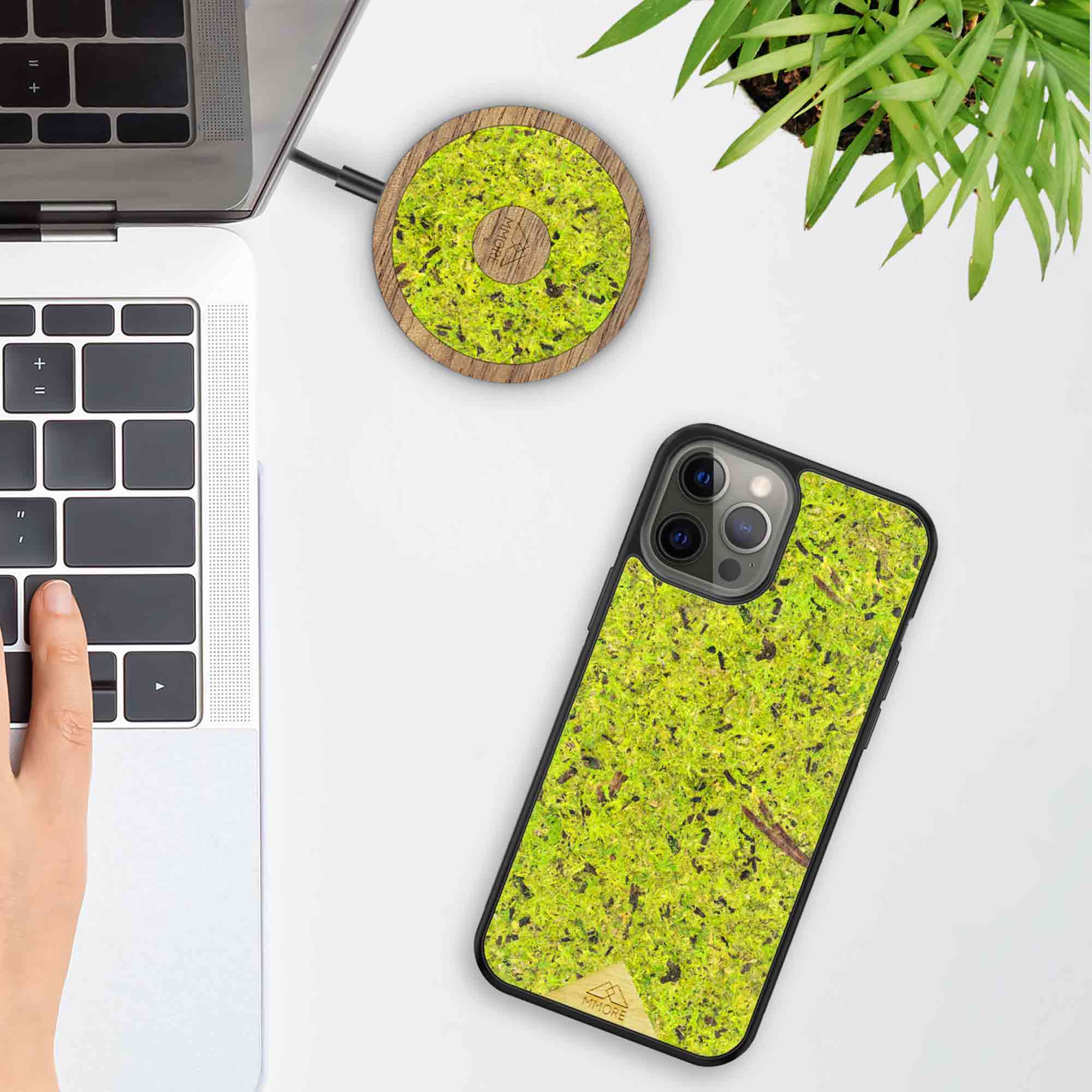 Forest Moss BUNDLE Phone Case + Screen Protector + Moss Wireless Charger Secondary image