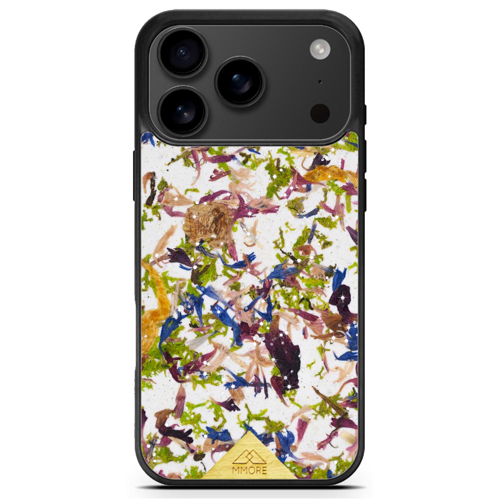 Biodegradable IPhone 14 Pro Case With Screen Protector - Eco-Friendly, Shockproof, Wireless Charging Compatible, Leaf Vein Design
