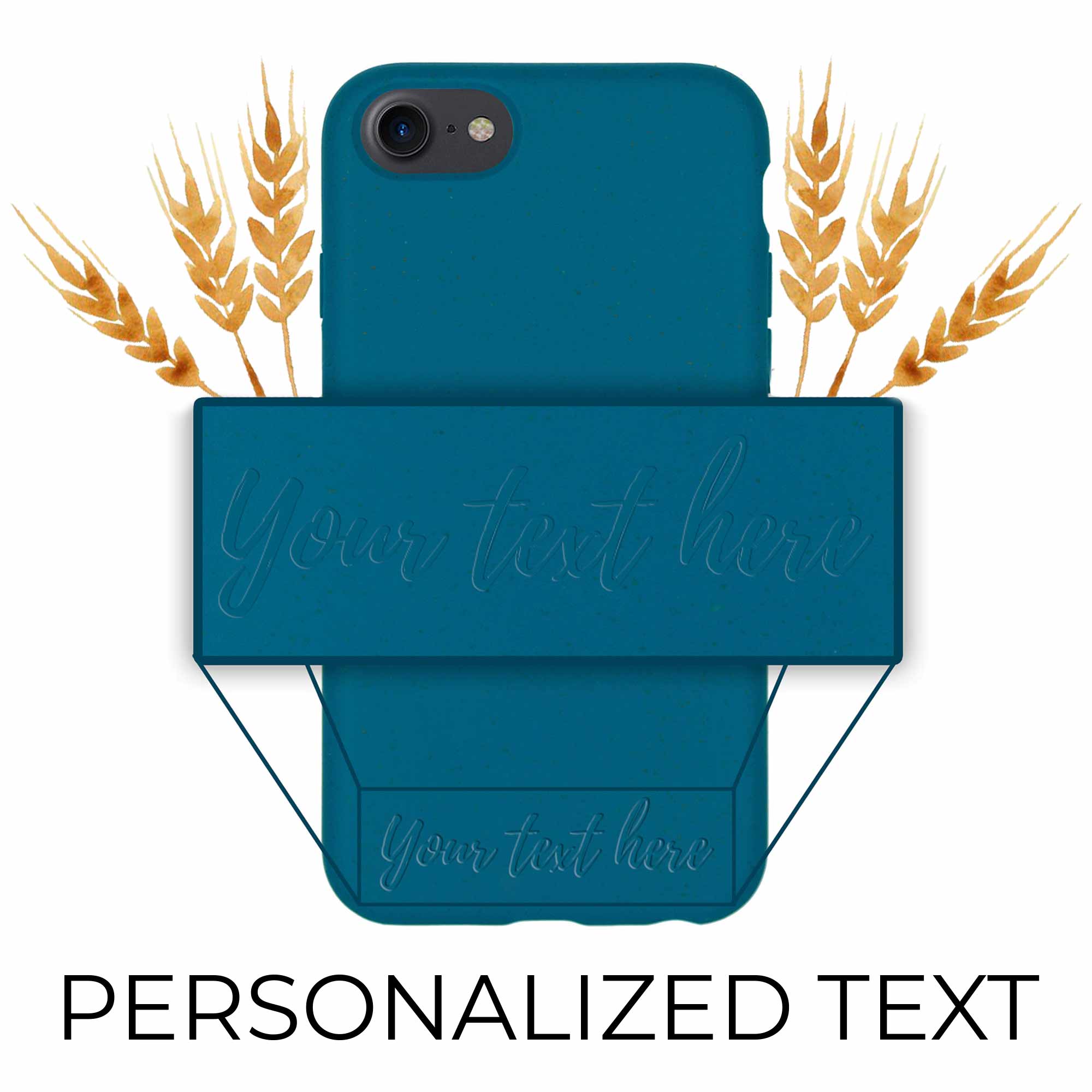Biodegradable Personalized Phone Case - Deep Sea Blue Main image