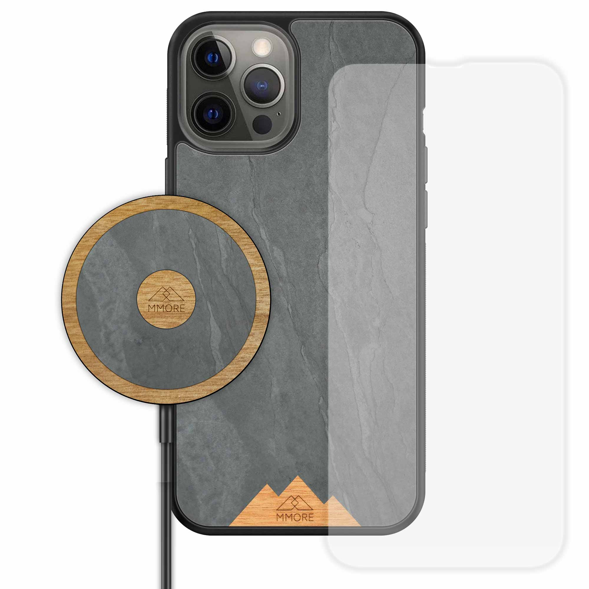 Mountain Stone BUNDLE Phone Case  + Screen Protector + Stone Wireless Charger Main image