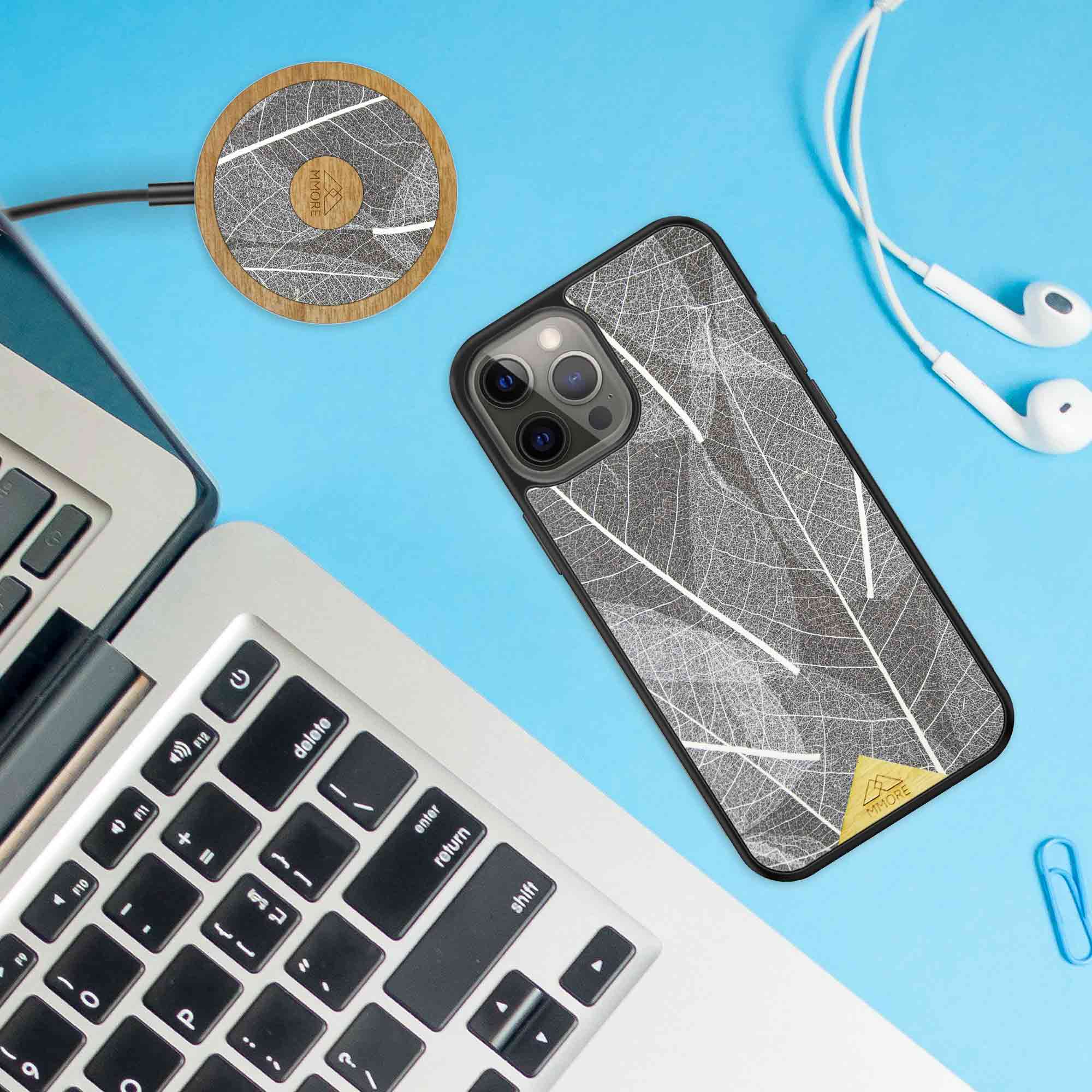 Skeleton Leaves BUNDLE Phone Case+ Screen Protector + Skeleton Leaves Wireless Charger Secondary image