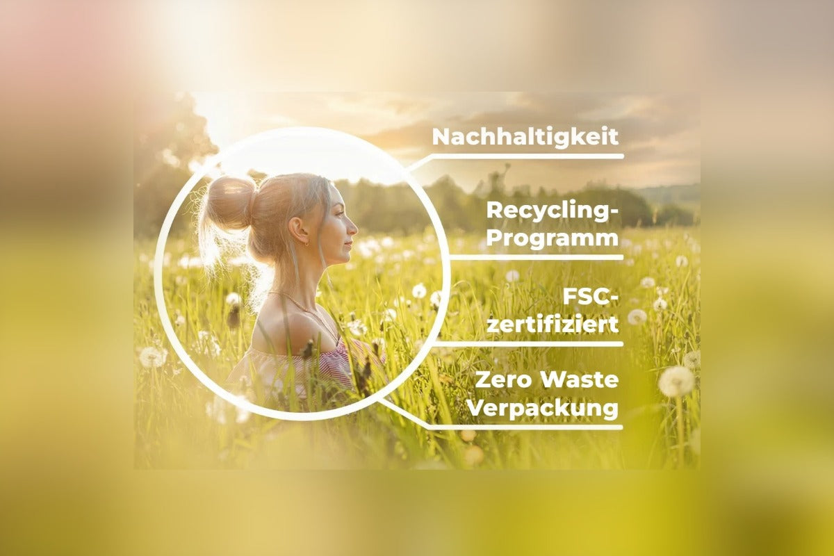 Nachhaltigkeit, Recycling-Programm, FSC-zertifiziert, Zero Waste Verpackung