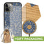 BUNDLE - Blue Cornflower Phone Case + Screen Protector + Wireless Charger + Coasters