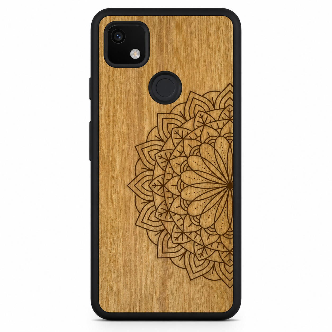 Mandala wooden phone case for Google Pixel 4A