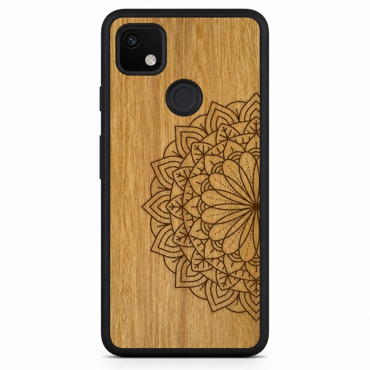 Mandala wooden phone case for Google Pixel 4A