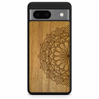 Mandala wooden phone case for Google Pixel 7A