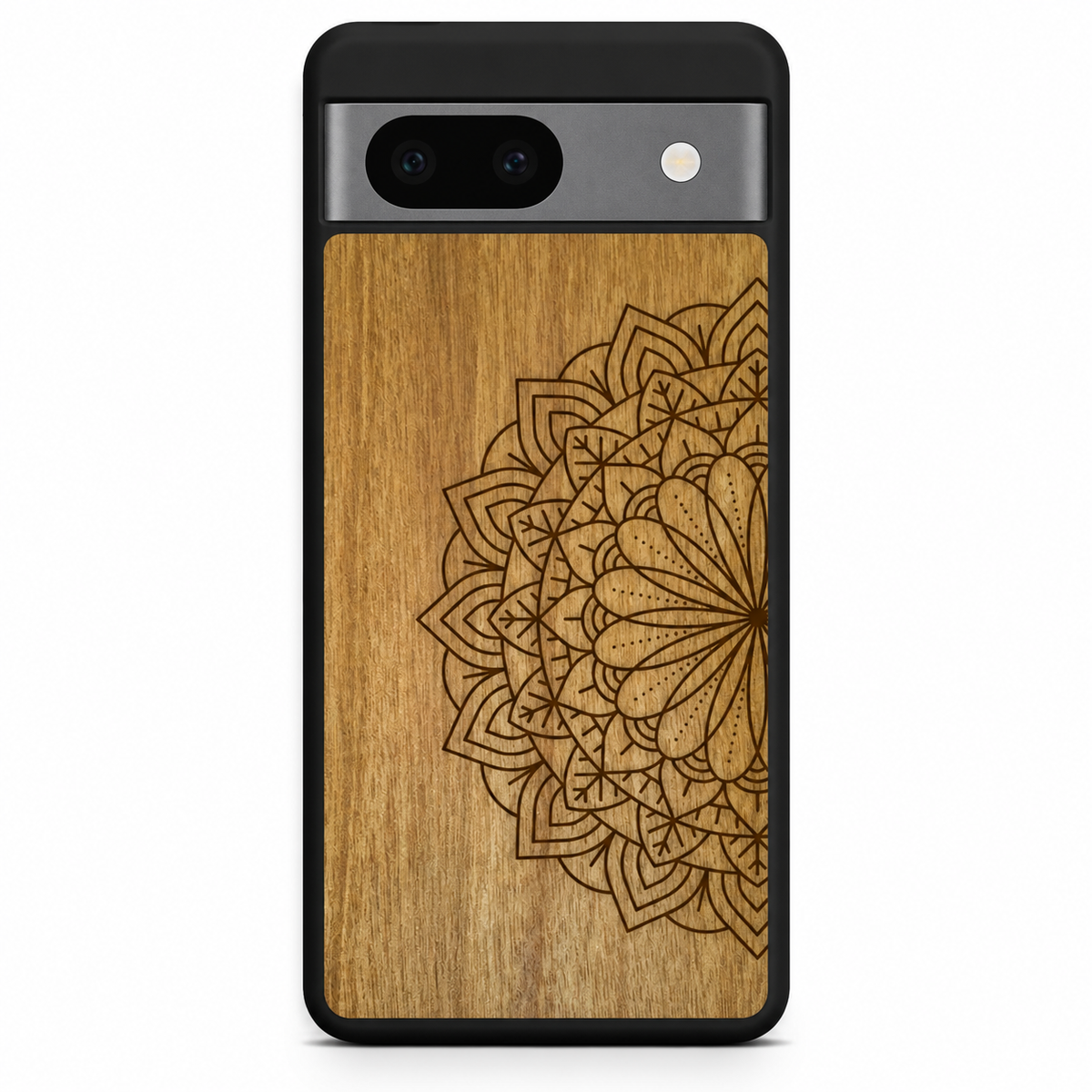 Mandala wooden phone case for Google Pixel 7A