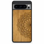 Mandala wooden phone case for Google Pixel 8 Pro