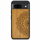 Mandala wooden phone case for Google Pixel 8A