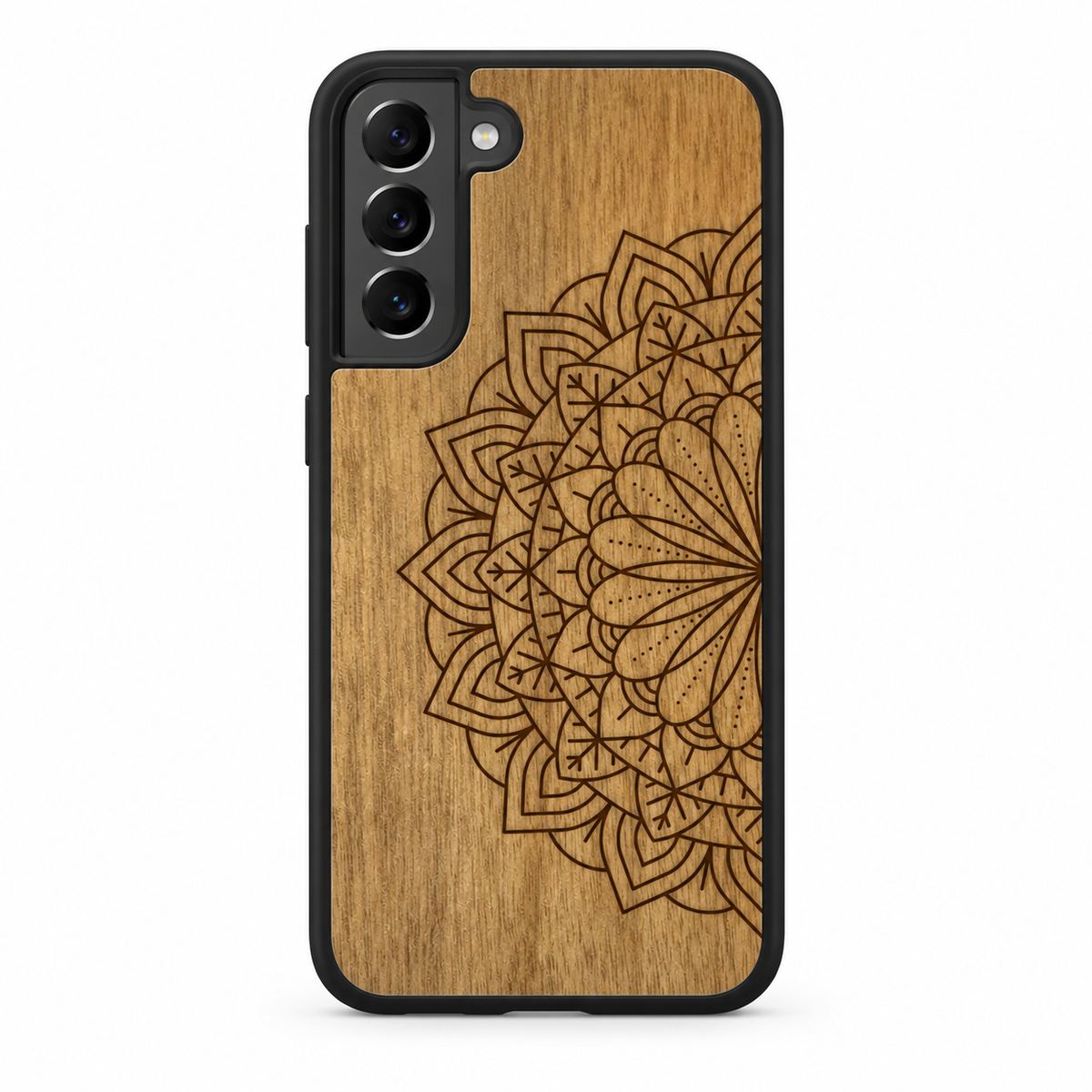 Mandala wooden phone case for Samsung Galaxy S21 FE