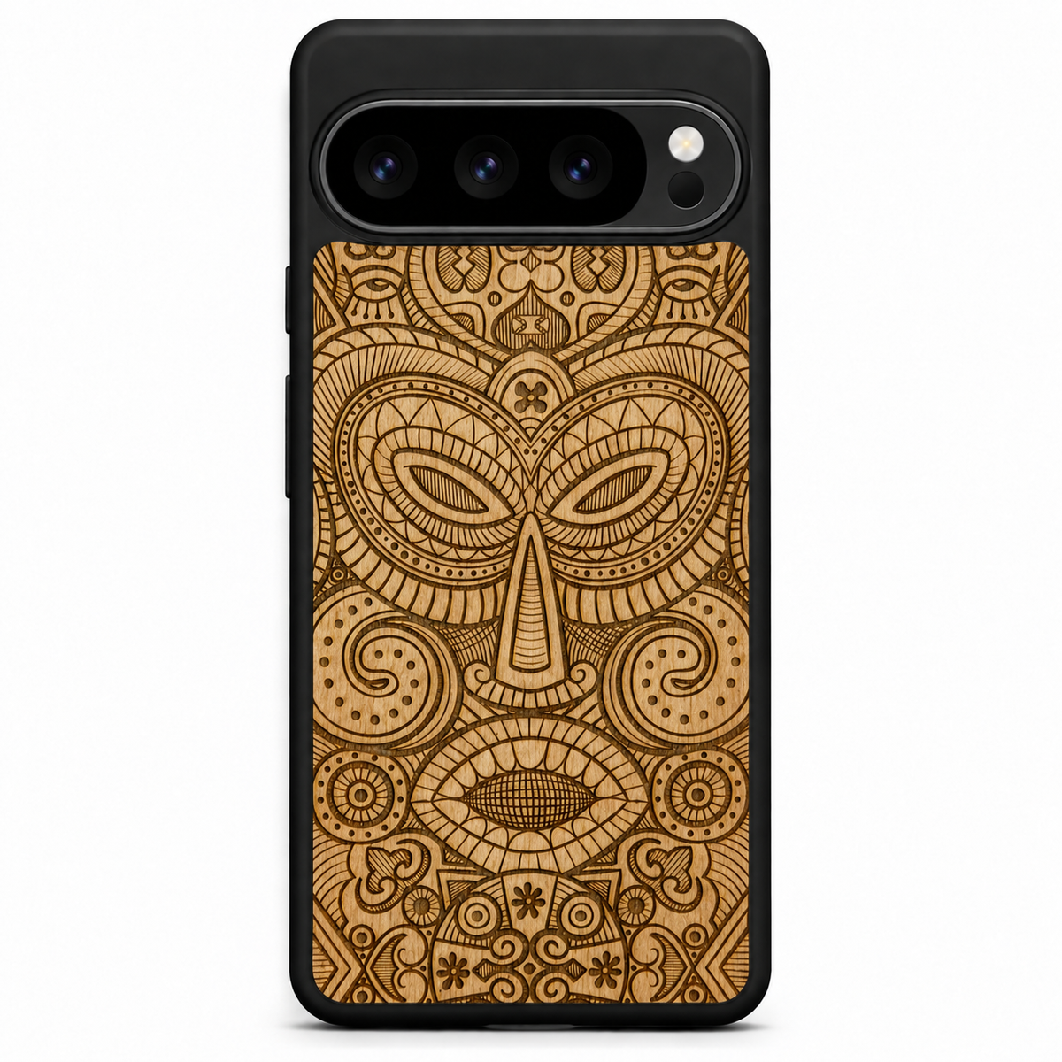 MMORE Tribal Mask wood phone case for Google Pixel 10-pro