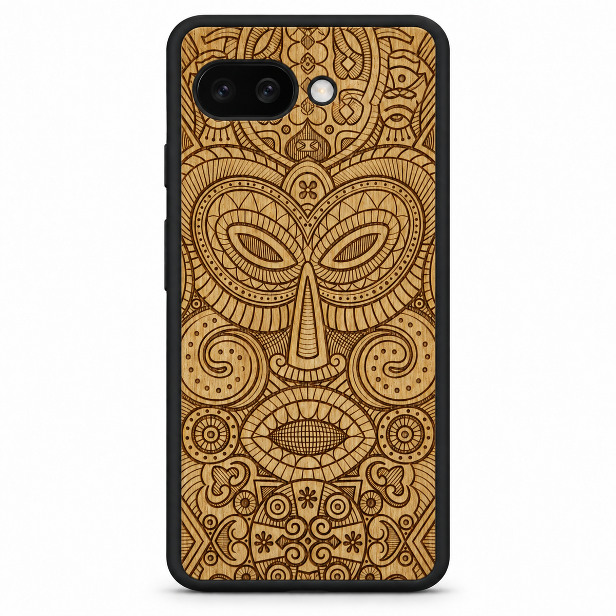 MMORE Tribal Mask wood phone case for Google Pixel 10a