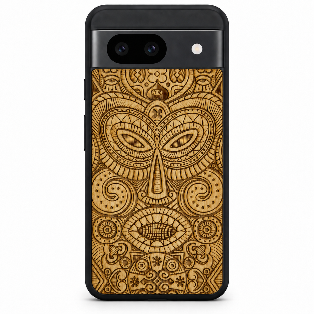 MMORE Tribal Mask wood phone case for Google Pixel 8a