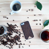 Funda para teléfono All Natural Coffee con granos de café alrededor
