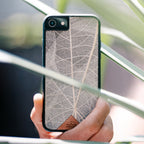 Organic Skeleton Leavse Phone Case Held in Hands