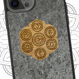 All Seven Chakra Yoga Symbols Mountain Stone Phone Case