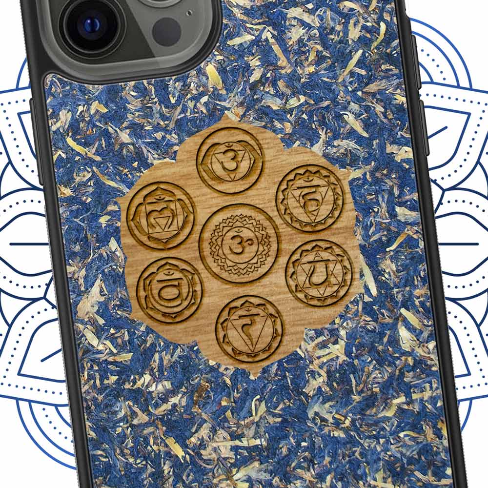 All Seven Chakras Yoga Blue Cornflower Phone Case Main image