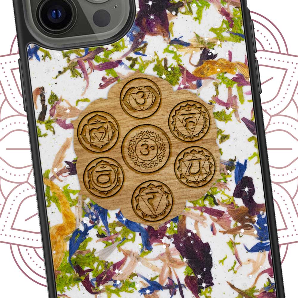 All Seven Chakra Yoga Symbol Crystal meadow Phone Case Main image