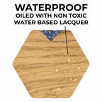 Single PERSONALIZED Wooden Coasters - Oak
