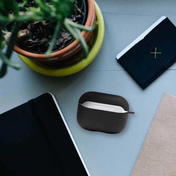 Black Biodegradable Apple Airpods Pro Case on Table