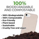 Kompostierbare, naturweiße iPhone-Hülle