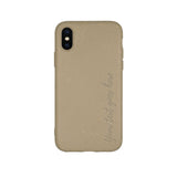 iPhone X Custom Horizontal Text Olive Green Case