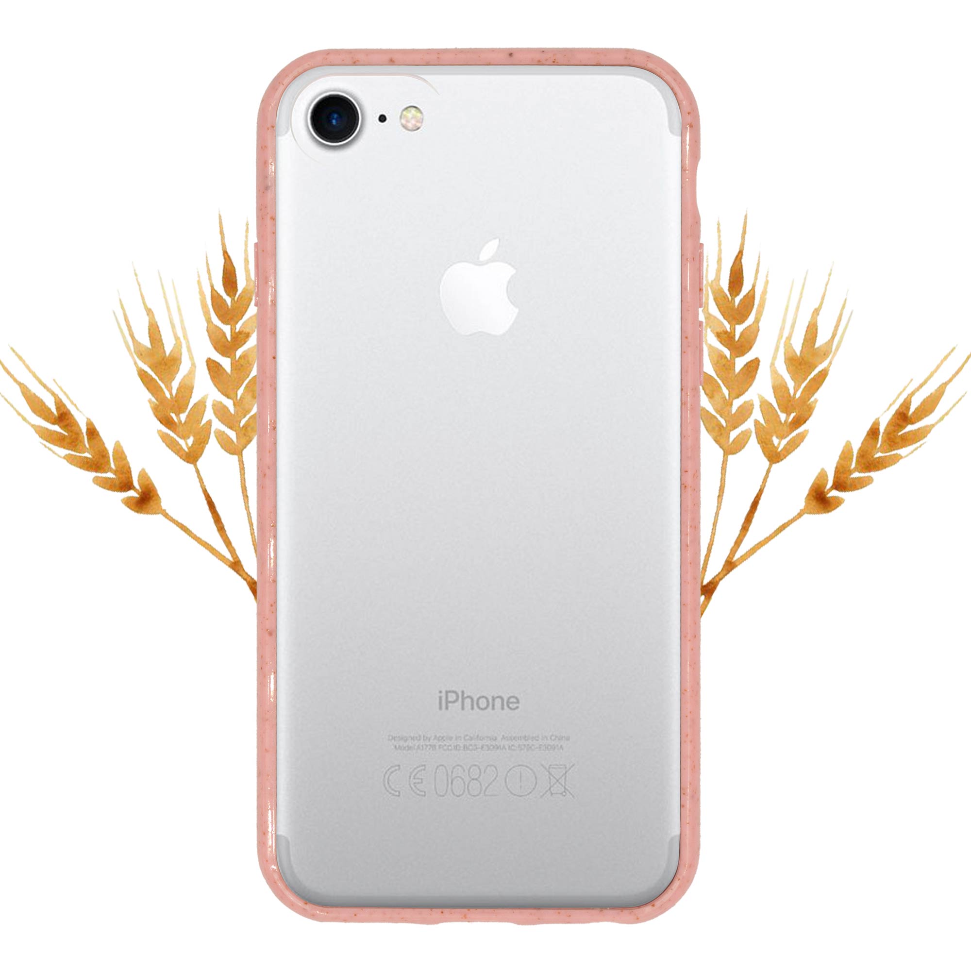Transparent Pink Biodegradable phone Case
