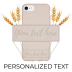 Custom Text White Compostable iPhone Case