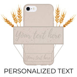 Weiße kompostierbare iPhone-Hülle mit individuellem Text