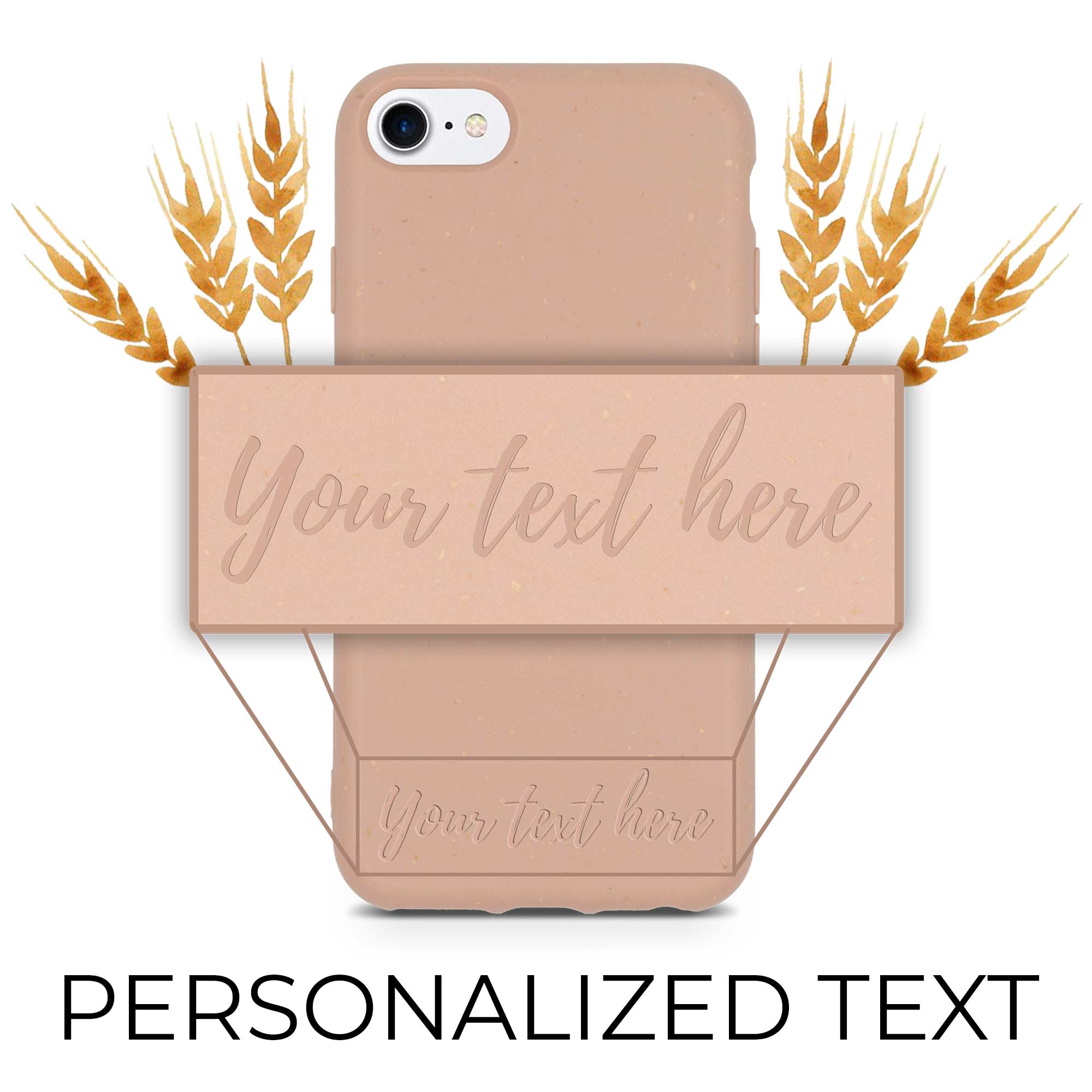 Pastel Pink Custom Text Biodegradable iPhone Case Main image