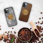 All Seven Chakra Symbols on a natural organic material