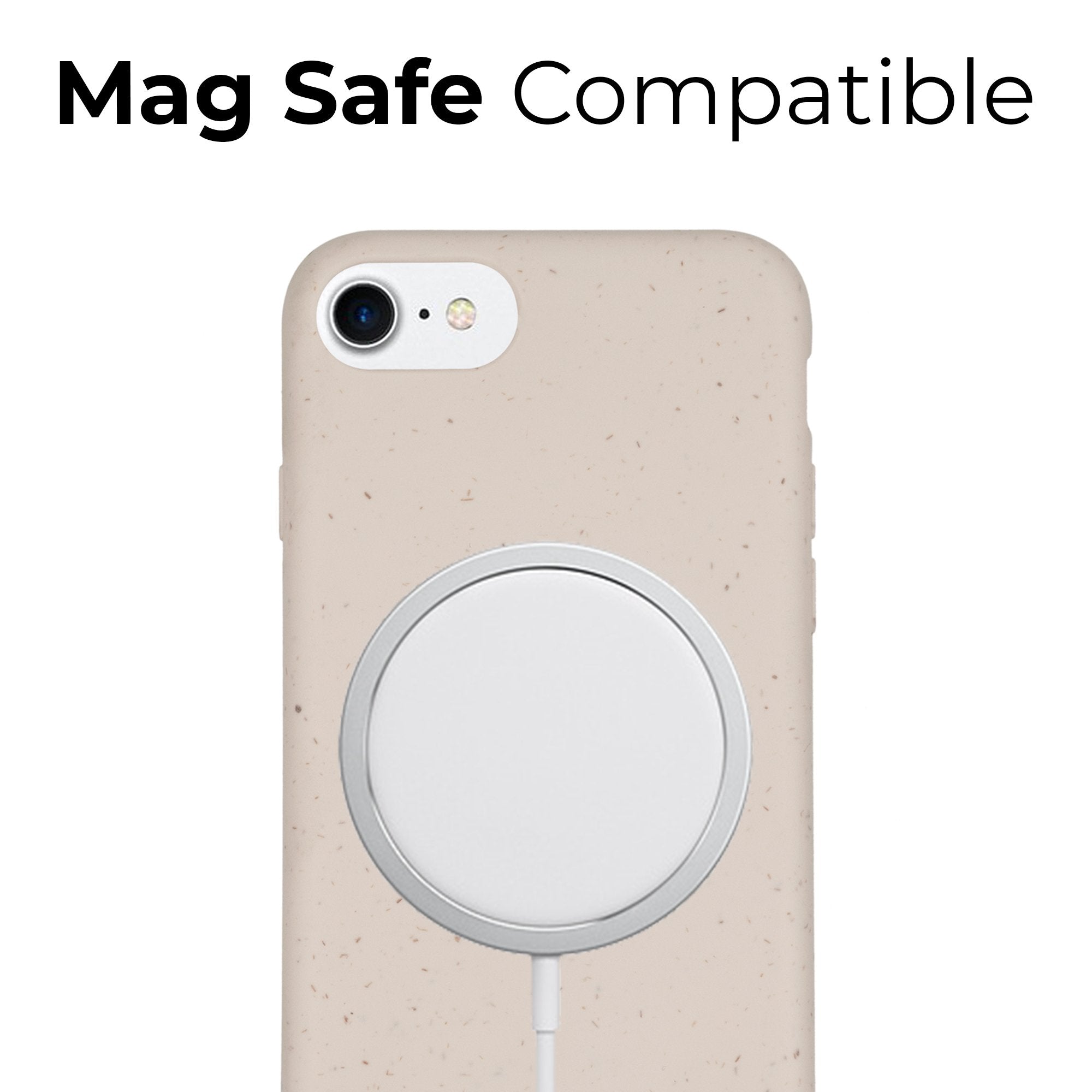 Wireless Charging and Mag Safe White Phone Case