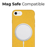 Carcasa de teléfono amarilla para iPhone 7 Carga inalámbrica