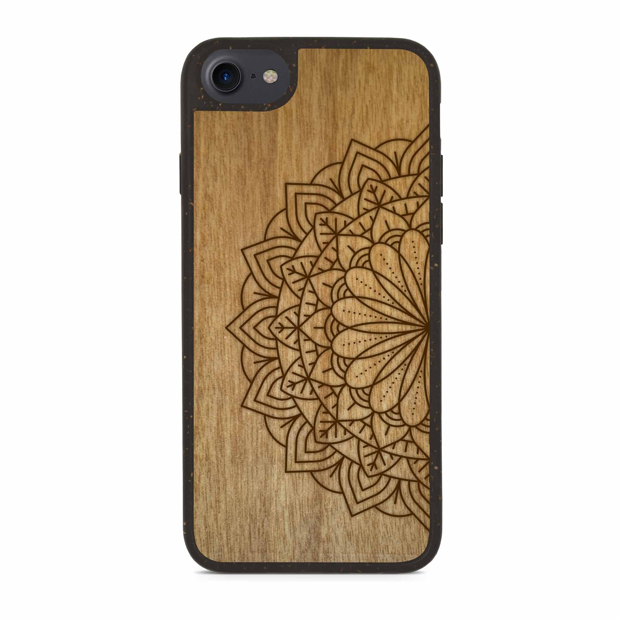 Biodegradable iphone 7 Wooden Mandala Phone Case