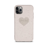Personalized iPhone 11 Natural White Custom Text in Heart
