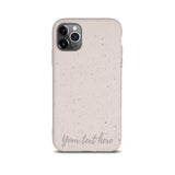 Personalized iPhone 11 Natural White Horizontal Custom Text 