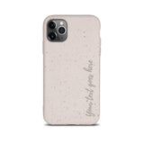 Personalized iPhone 11 Natural White Vertical Custom Text 