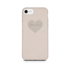 Personalized Natural White Heart Text Phone Case