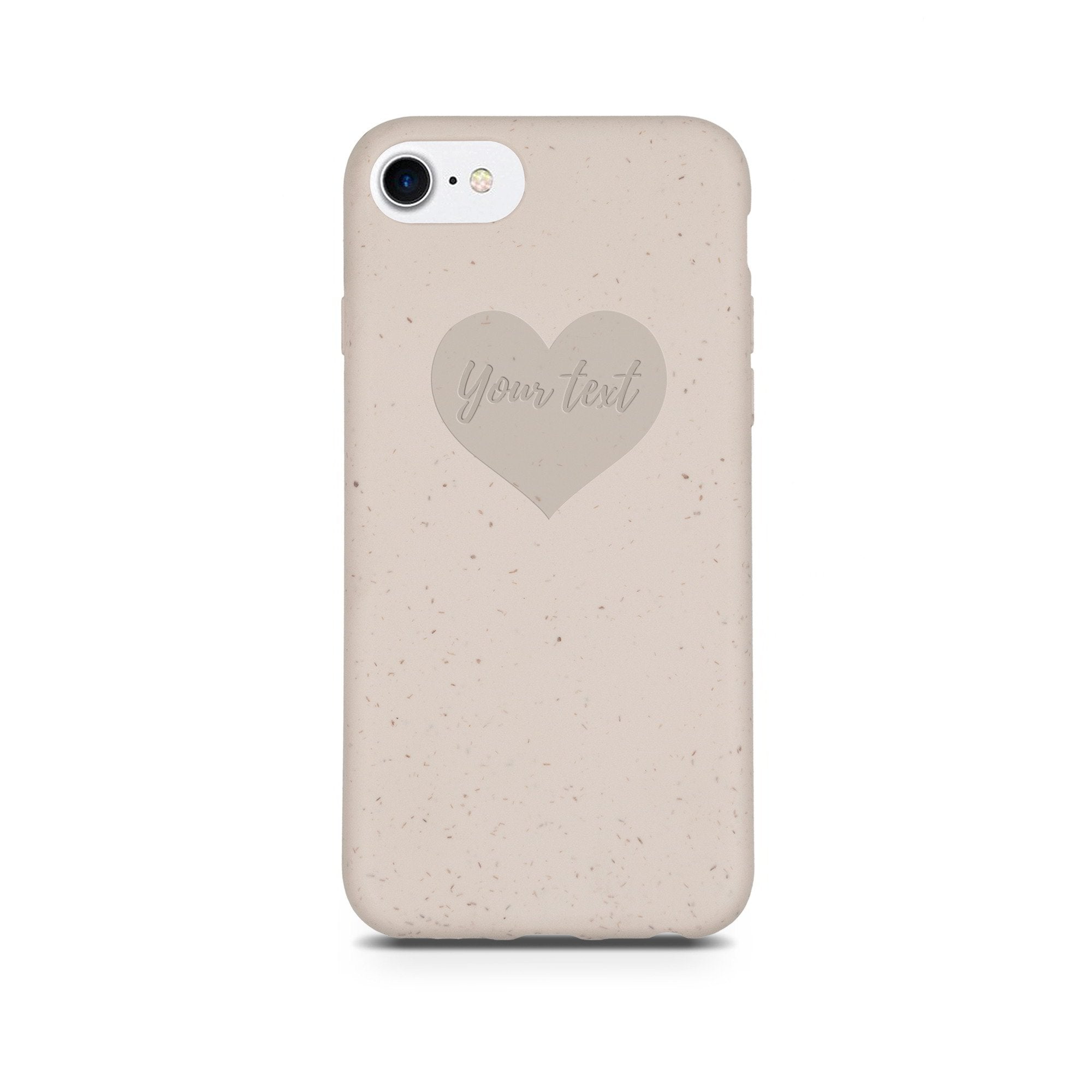 Personalized Natural White Heart Text Phone Case
