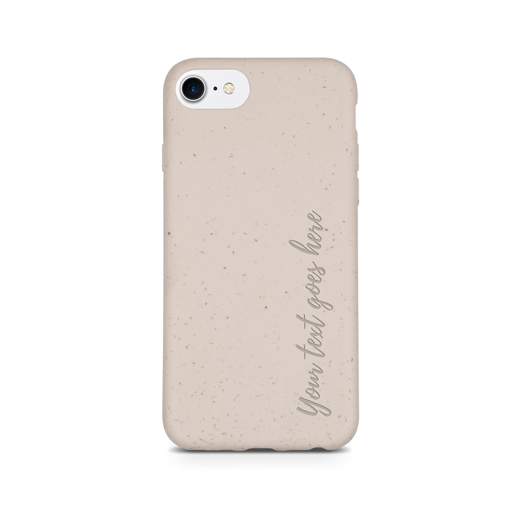 Personalized Natural White Vertical Text Phone Case