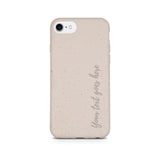 Personalized Natural White Vertical Text Phone Case