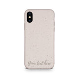  Custom Personalized Text iPhone X Natural White Horizontal