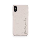 Custom Personalized Text iPhone X Natural White Vertical