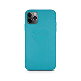 Ocean Blue Custom Personalized Text in Heart Phone Case